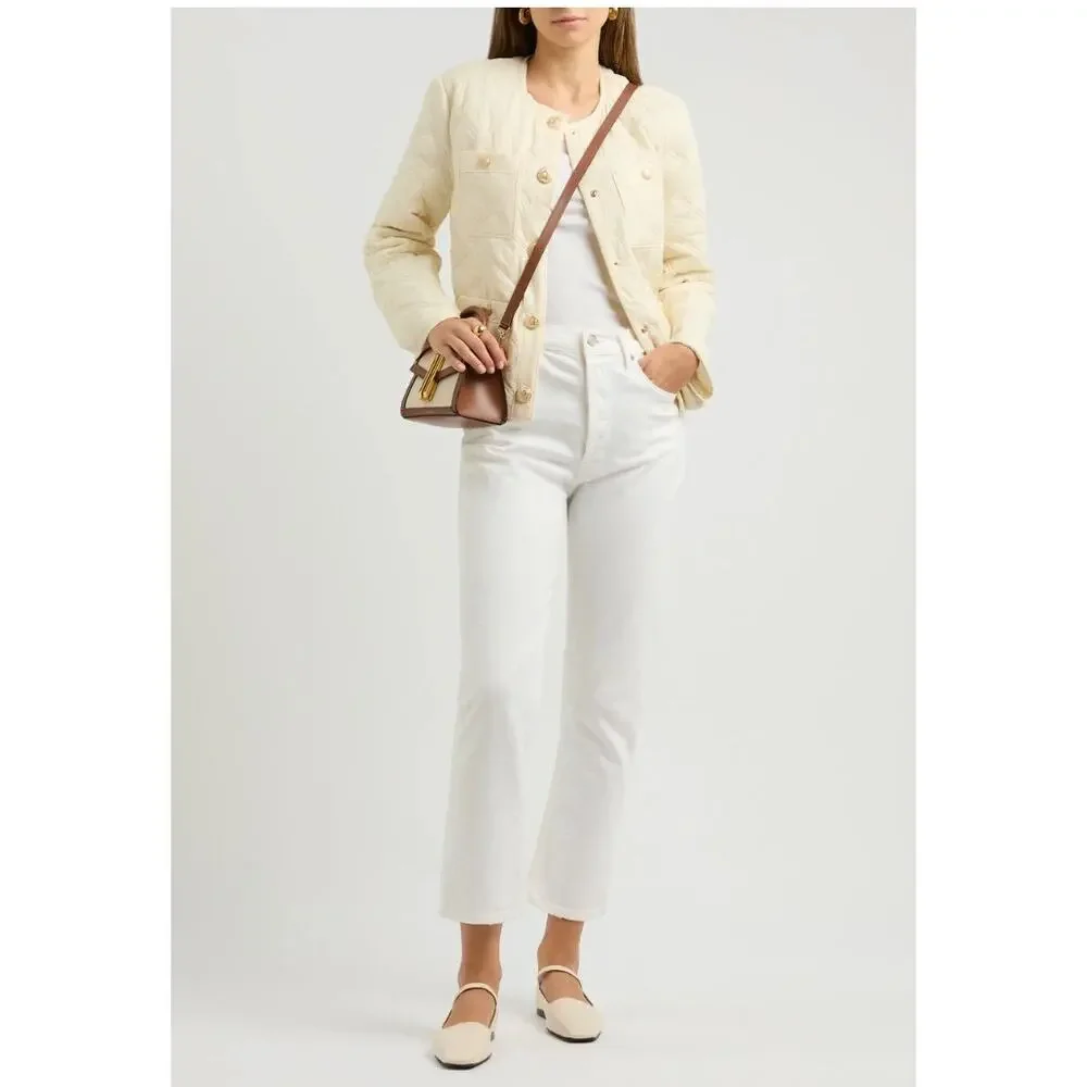 Veronica Beard‎ Shalia Quilted Jacket in Ivory